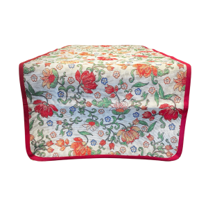 Tafelloper – luxe gobelinstof – Maggie – Rode bloemen – Oranje bloemen – Loper 40 x 100 cm